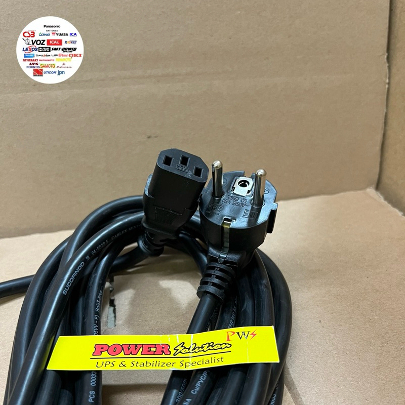 Kabel Power Ac-Cpu 10M 10 Meter SNI SUCOFINDO Tebal 3x 1.5mm 16A-250V / 300V Cable Server Ups Mining