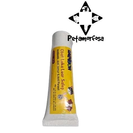 RAINBOW Obat Luka Luar Salep Antibiotik Jamur Parasit Kucing/Anjing Hewan 20 gr