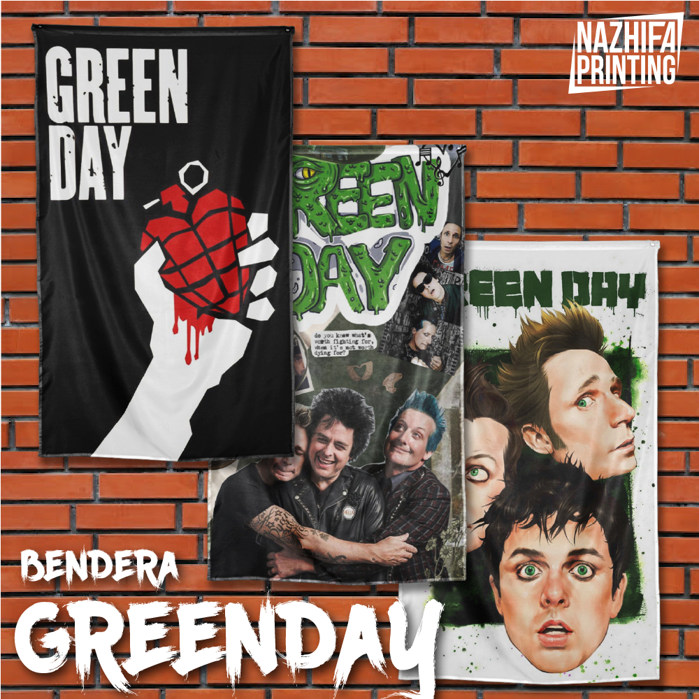 Nazhifa Printing - Poster Kain Greenday Tapestry Wall Decor Hiasan Dinding