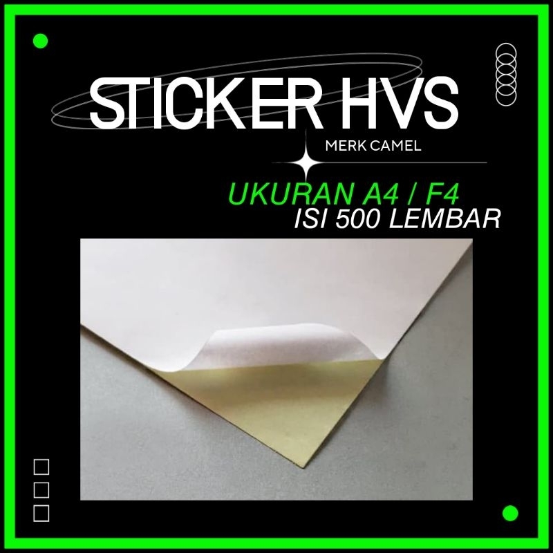 

500 LEMBAR | Sticker HVS Doff Camel Original ukuran A4 / F4 | per pack isi 500 lbr