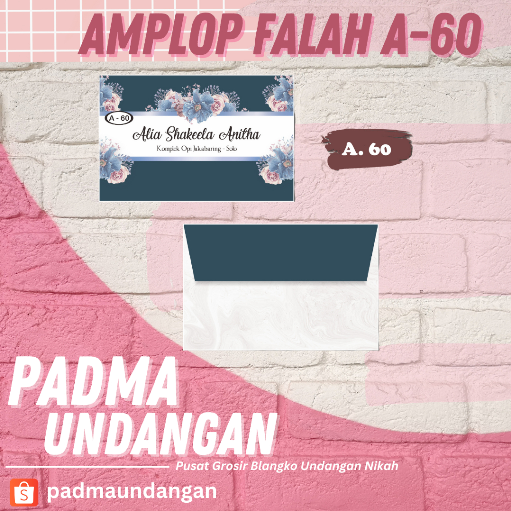 

Amplop Falah A-60 | Pusat Grosir Blangko | PadmaUndangan