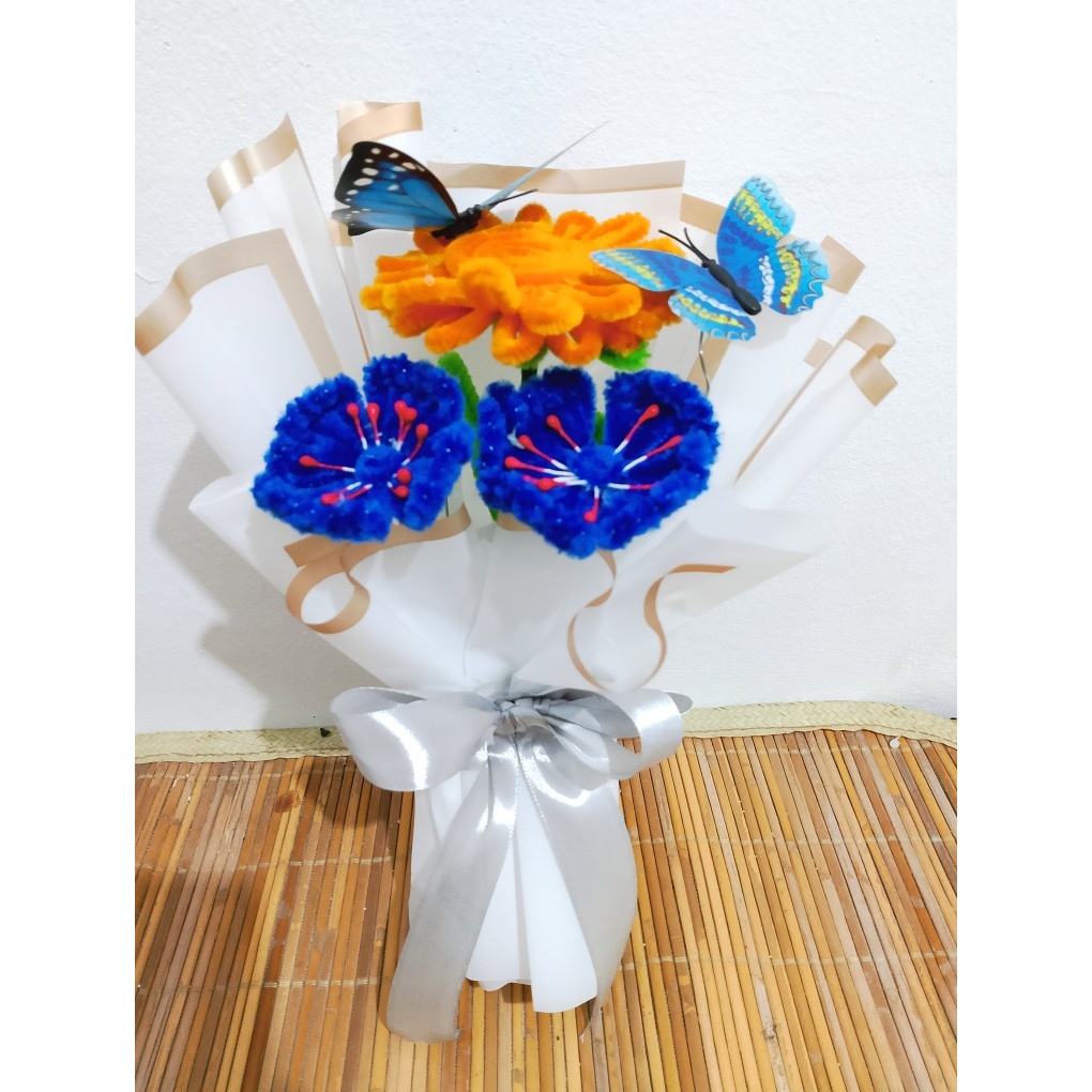 

buket bunga small buket wisuda buket bunga bouquet pipe cleaner buket bunga matahari buket premium sun flower