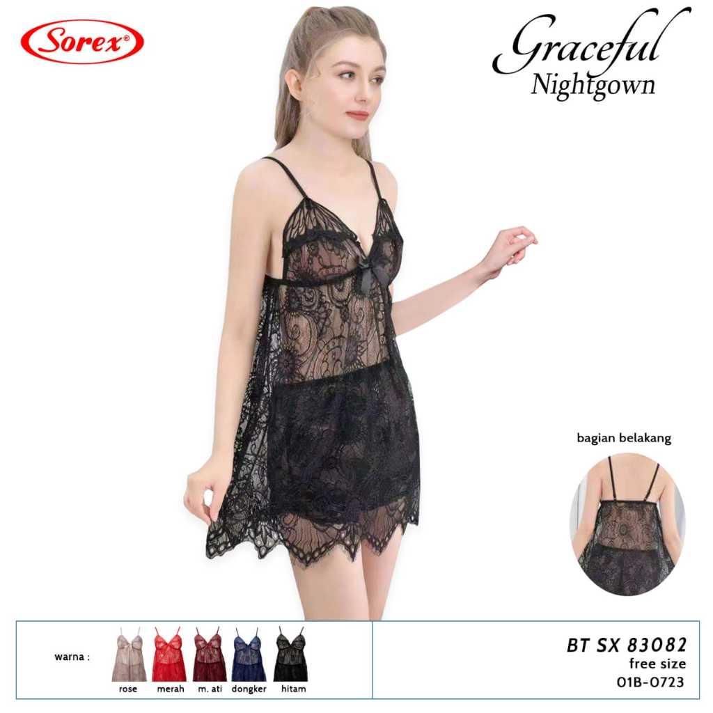 Lingerie Baju Tidur Premium Graceful Nightgown Sorex 83082