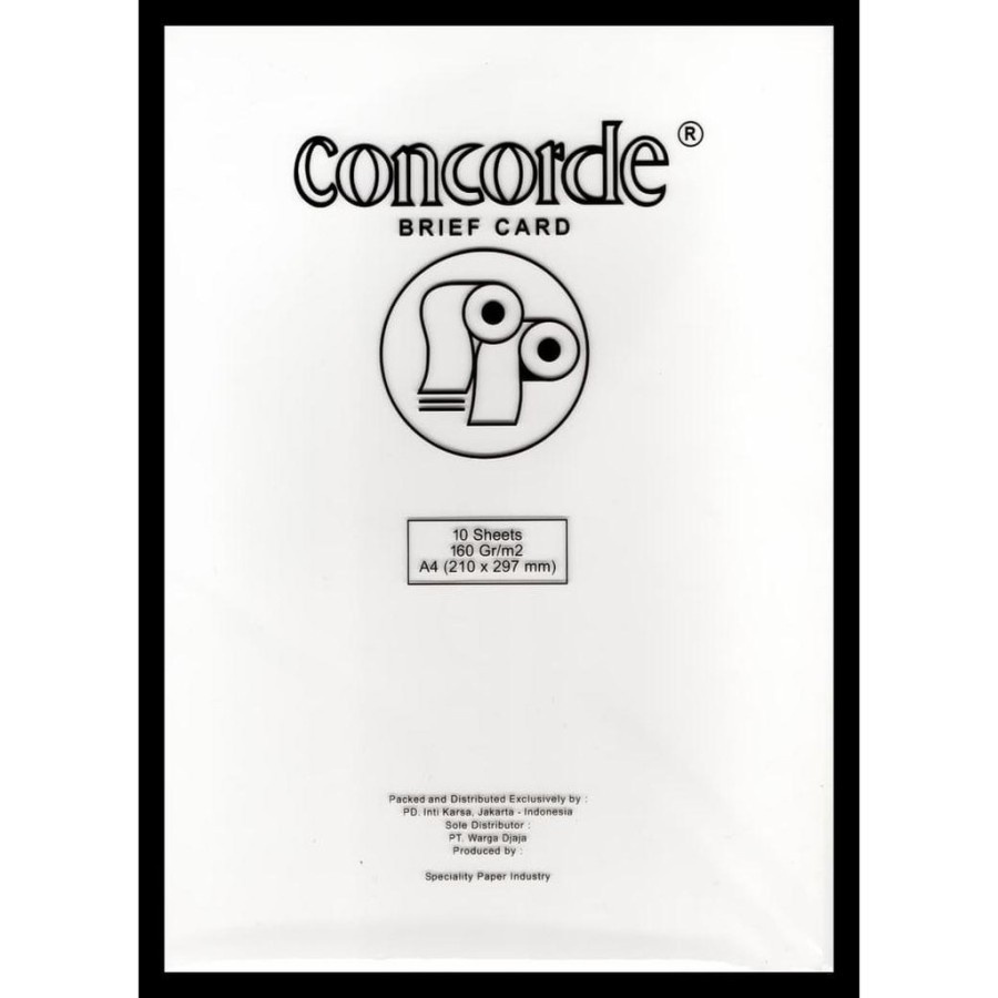 

Kertas Concorde Cover Brief Card A4 160gr Putih 10 Lembar