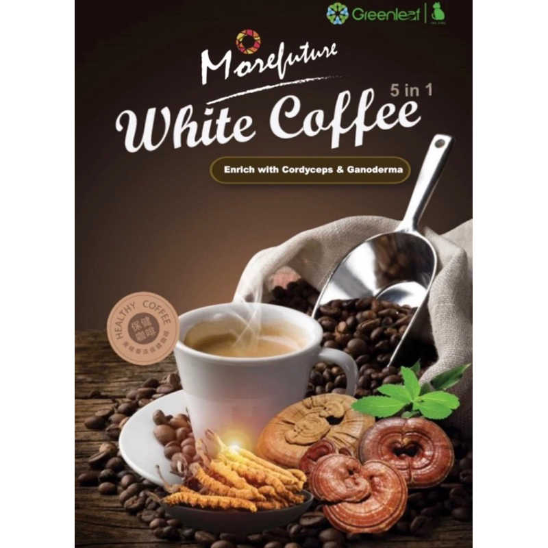

Morefuture White Coffee Ganoderma & Cordyceps 1 Pack Isi 15 Sachet
