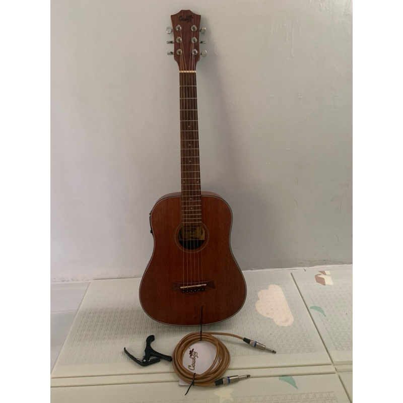 Gitar ACOUSTIC ELECTRIC/listrik cowboy GW 120 NS Original 3/4 Warna Brown EQ COWBOY Bekas mulus mura