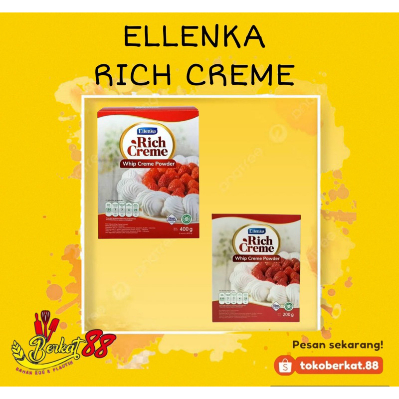 

Ellenka Rich Creme Whip Creme Powder 200 Gr & 400 Gr