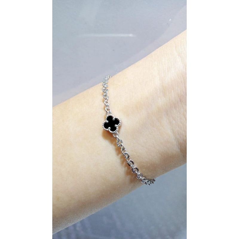 GELANG RANTE VANCLEEF HITAM PERAK 925