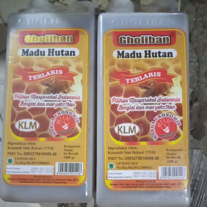 

Gholiban madu hitam terlaris KLM 1000G .exp 02 des 2026