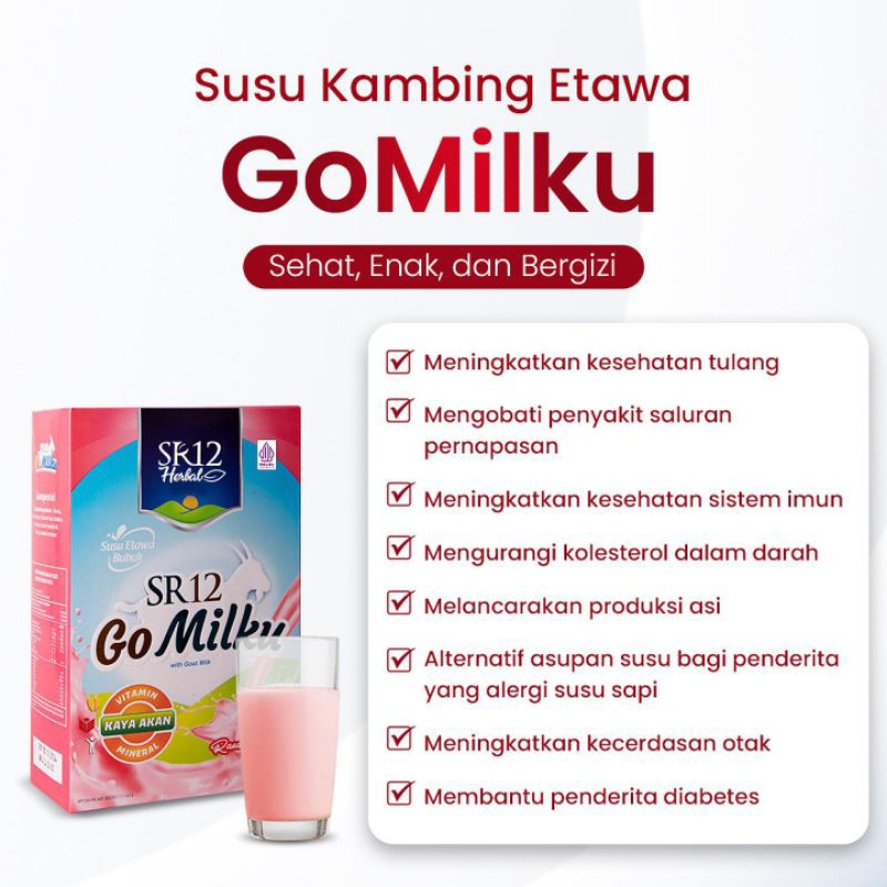 

Susu Gomilku Stroberi SR12 - Susu Kambing Etawa Membant