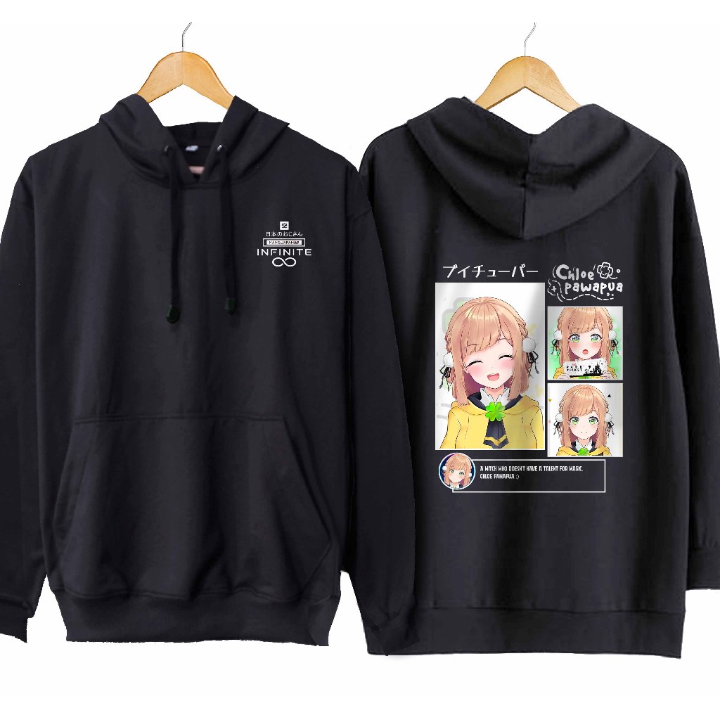 Jaket hoodie jumper infinite vtuber CHLOE PAWAPUA - RE MEMORIES material cotton fleece