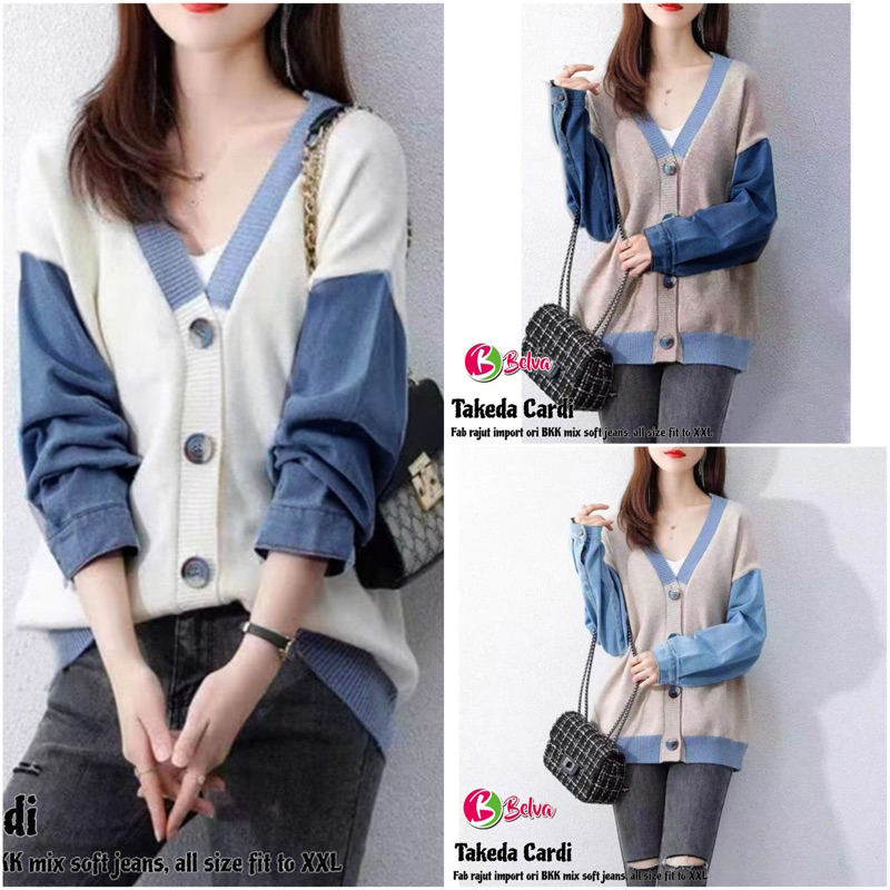 TAKEDA • ITACHI • BARUNA • SHEBA • YUKARI CARDI CARDY BY BELVA SWEATER/CARDIGAN RAJUT IMPORT KOREAN 