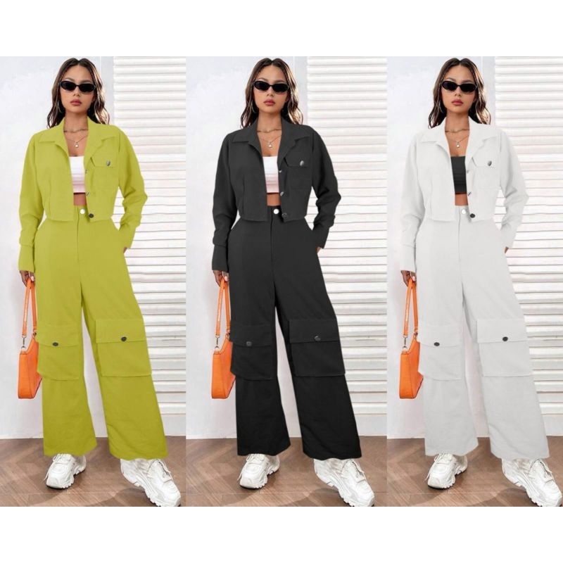 RJ 11Set Cargo Wanita Fashion Import Bangkok