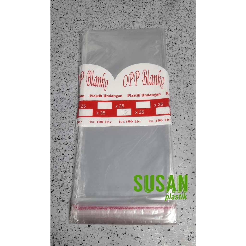 PLASTIK OPP 12X25 PLASTIK UNDANGAN/ KEMASAN AKSESORIS