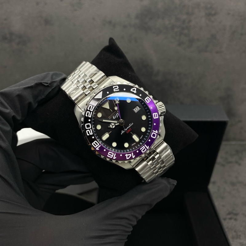 Jam Tangan Seiko Mod SKX GMT Joker 5 Sport Jubilee NH34 Automatic Watch