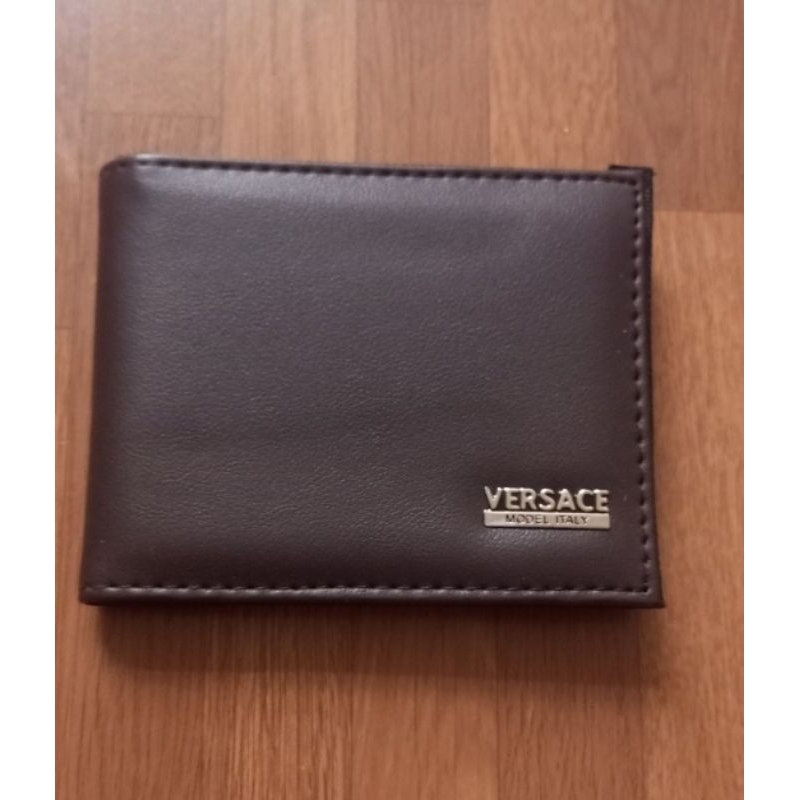 dompet pria versace kulit sintetis dompet lipat fashion