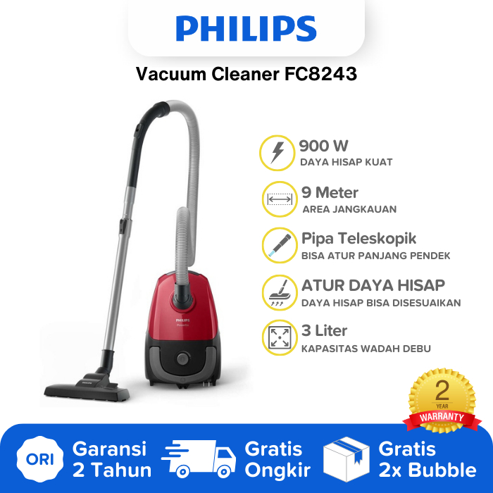 Philips Vacuum Cleaner FC8243/09 Penyedot Debu Lantai Karpet Rumah | Vakum Phillips FC 8243