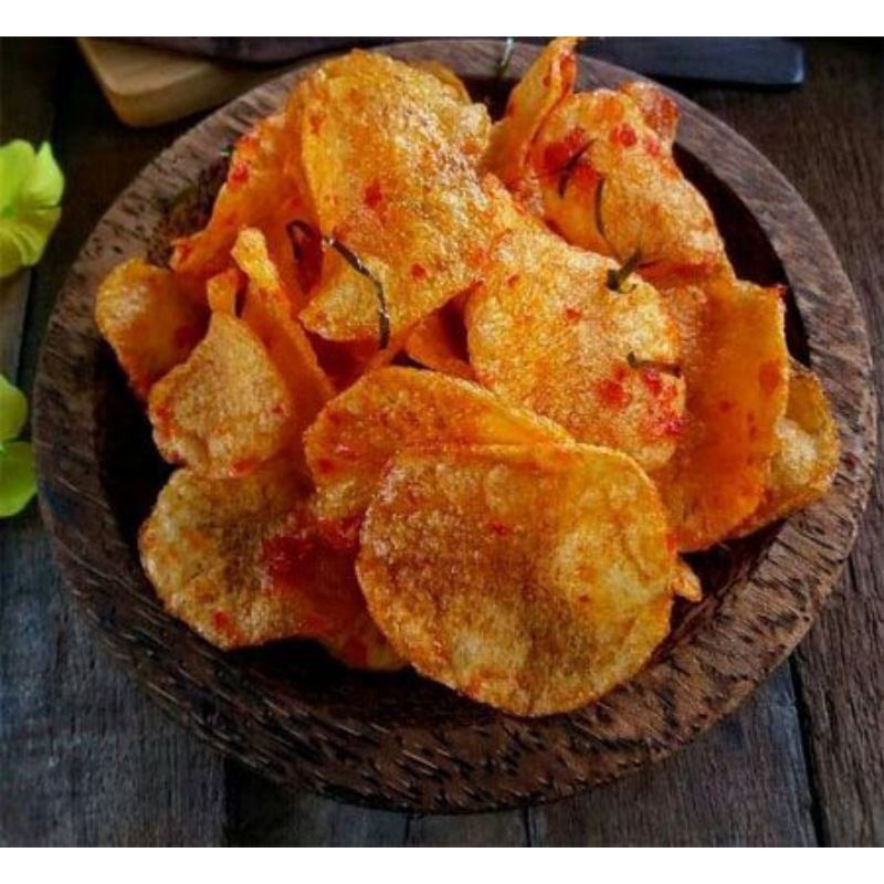 

KUALITAS PREMIUM 100gr KERIPIK KENTANG ANEKA RASA PEDAS BALADO TERMURAH