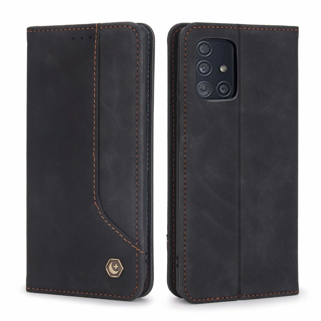 Case Samsung M51 Wallet Extra Pocket Premium Full 360 Degree Mewah Casing Flip Cover Auto Lock Kesin