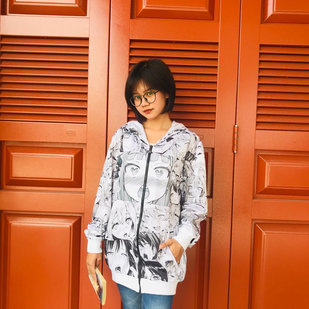 Jaket Ahegao Fullprint Adidaspoly Jacket Premium Anime Wibu Otaku