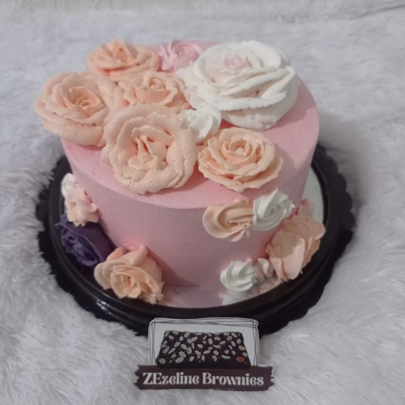 

Birthday Cake/Kue Ulang Tahun Pink Bunga