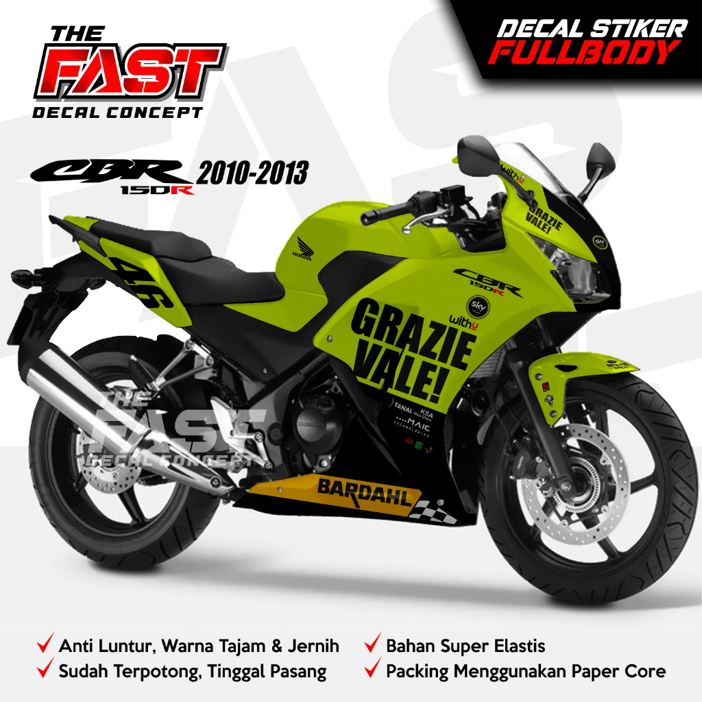 DECAL CBR K45 FULLBODY TERBARU - STRIPING STICKER LIST VARIASI HONDA CBR K45 Striping CBR 150 Sticke