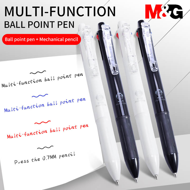 

M&G 3+1 Multi-function Pen 3 colors 0.7mm Ball Pen with 0.5mm Mechanical Pencil inside Comfort rubber grip Black/Blue/Red ORIGINAL ADPT5571