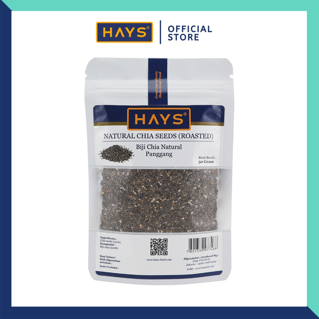 

HAYS - Natural Chia Seed (Roasted) 50 Gram / Biji Chia Natural (panggang) 50 G