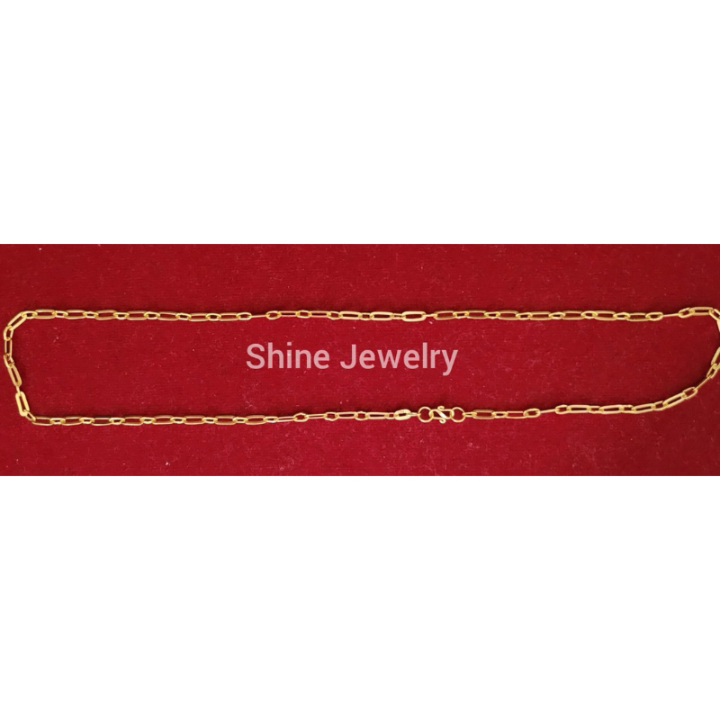kalung paperclip 3gram emas muda