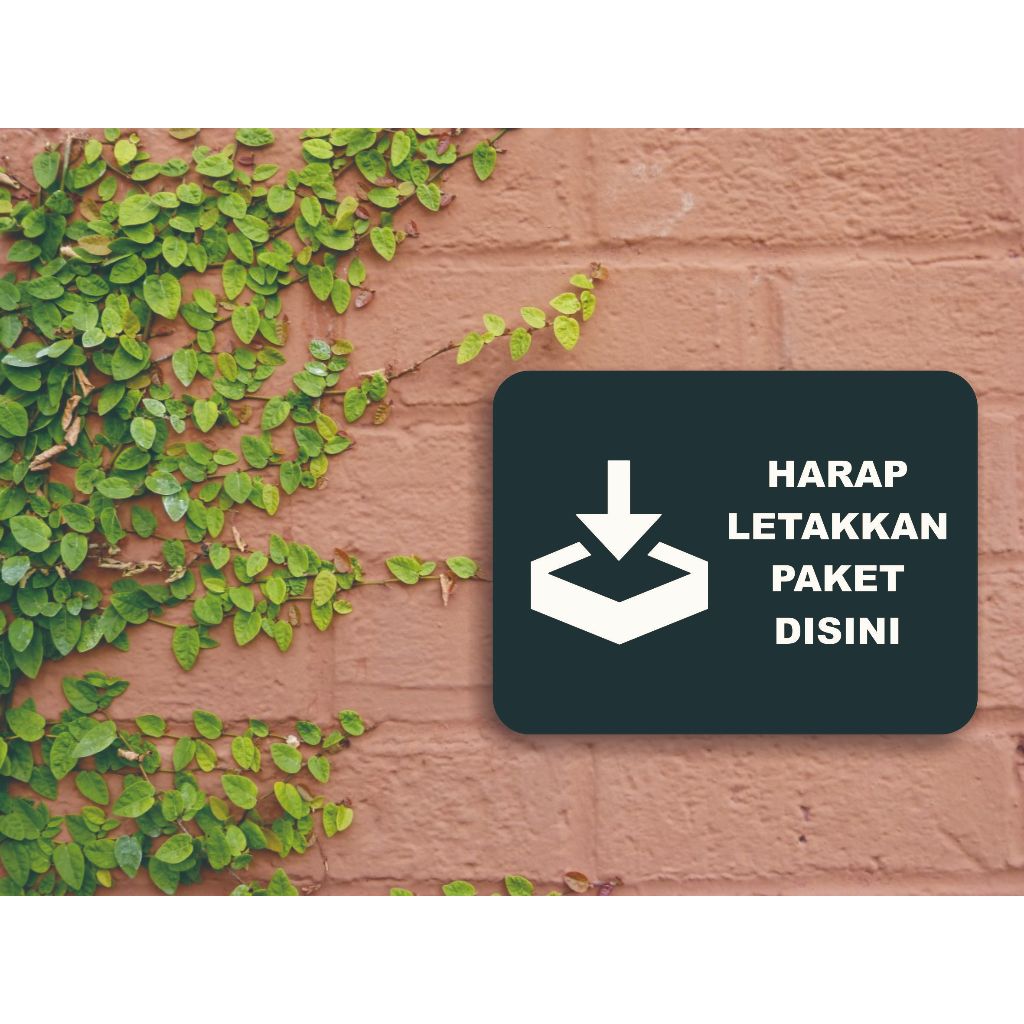 

papan akrilik tulisan letakkan paket disini