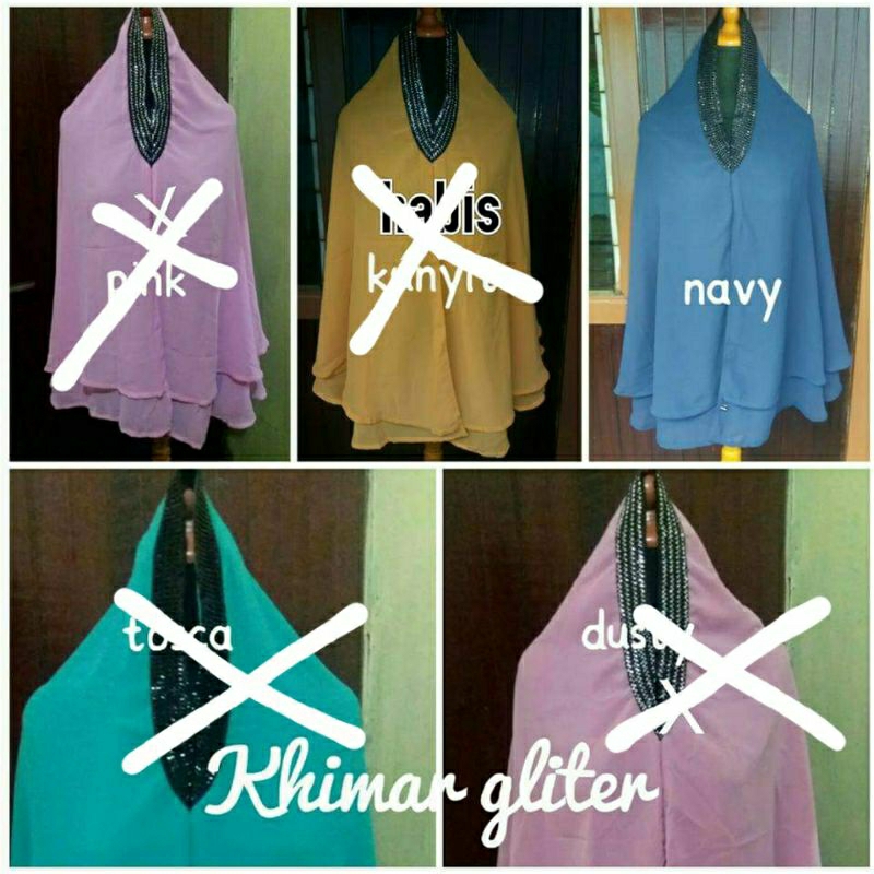 khimar syari jilbab navy jilbab instan