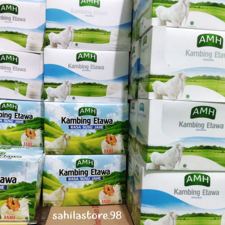 

Susu Kambing Etawa AMH 1 Box Isi 1 Sachet Susu Kambing Bubuk Plus Jahe Merah