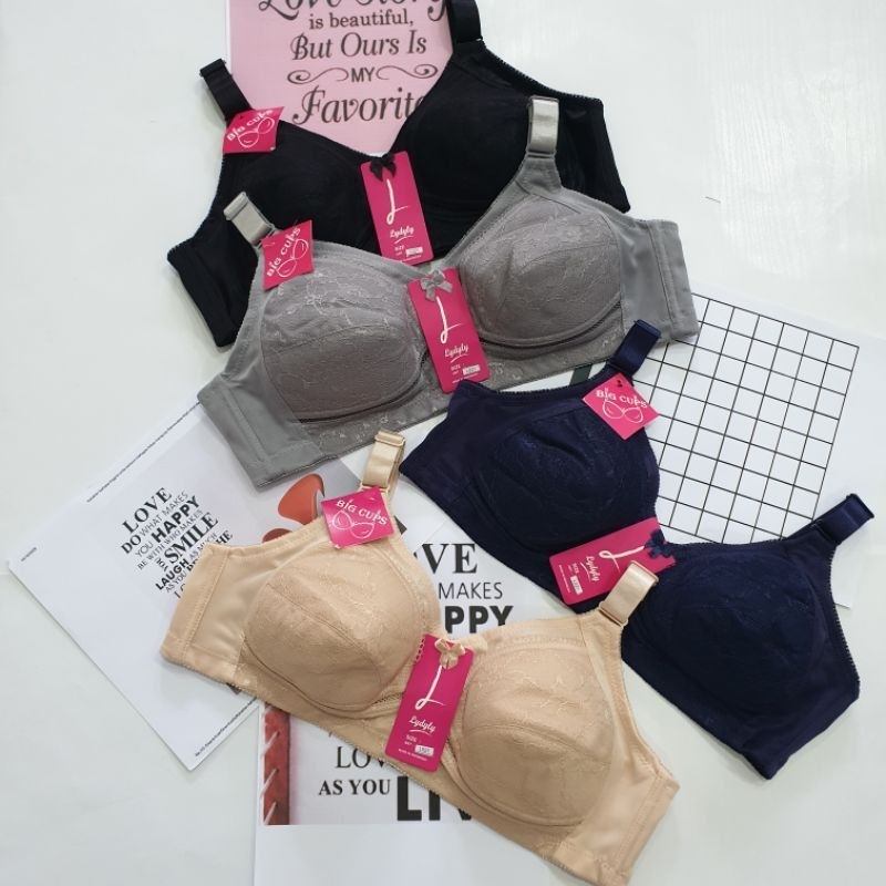 Bra Lydyly L021 Brukat (Lidily) / Bh Jumbo Lydyly Brukat Tanpa Kawat Kait 3