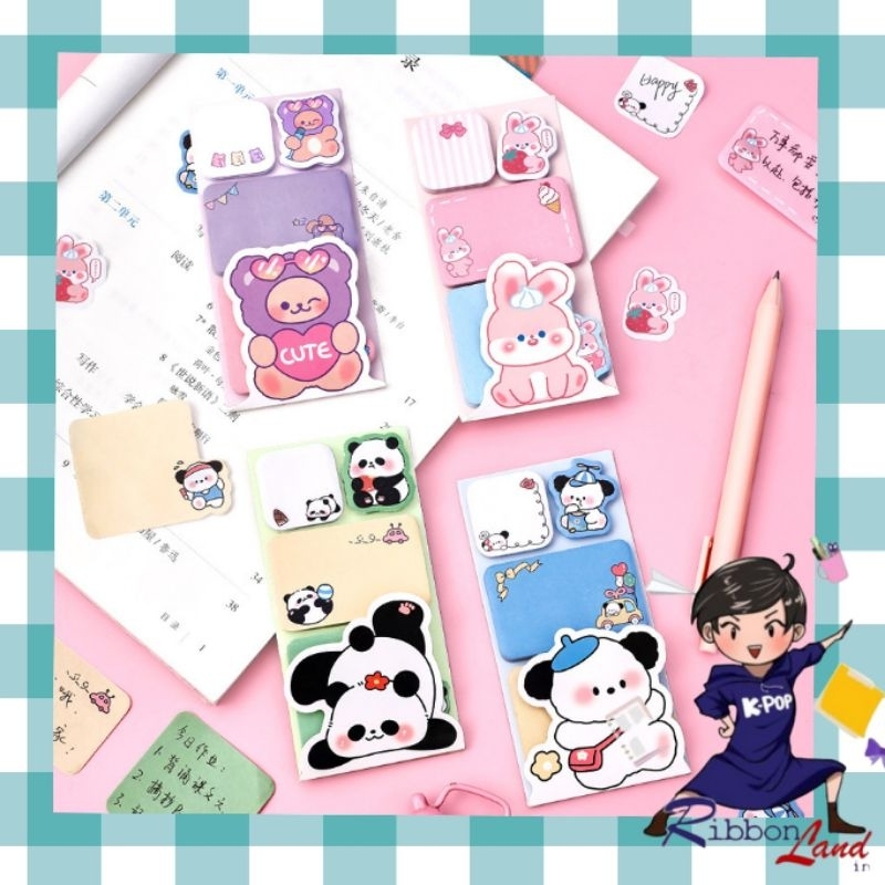 

(100 lembar) Memopad Kertas Tulis Warna Kartun Cutie Puffy Doll