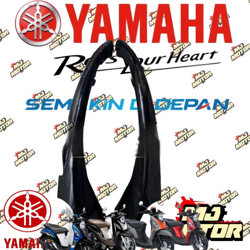 COVER UNDER MOLE DEK BAWAH KANAN KIRI FINO FI 125 ORIGINAL YAMAHA BJ8-F837D-00 BJ8-F8395-00