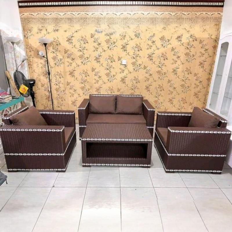 Kursi Sofa Ruang Tamu 211 Rotan Sintetis