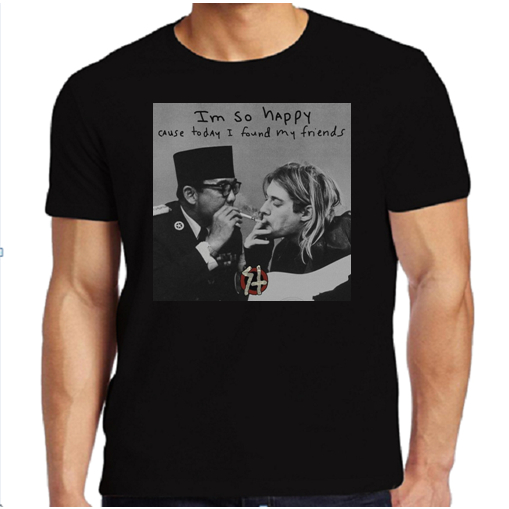 Kaos Soekarno Vs Kurt Cobain - Kaos Distro