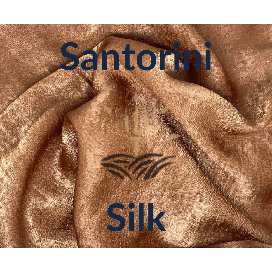 Stok terbaru Kain Santorini Silk Luxury Premium Santorini Satin Silky Tidak Menerawang Per 5m