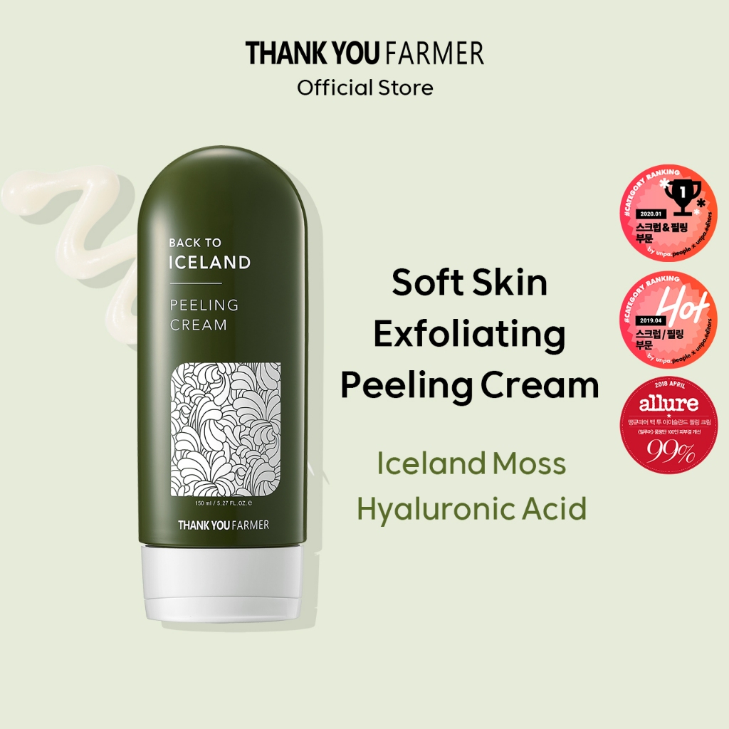 Thank You Farmer Back to Iceland Peeling Cream 150 ml | Peeling Scrub Eksfoliasi Wajah Lembut