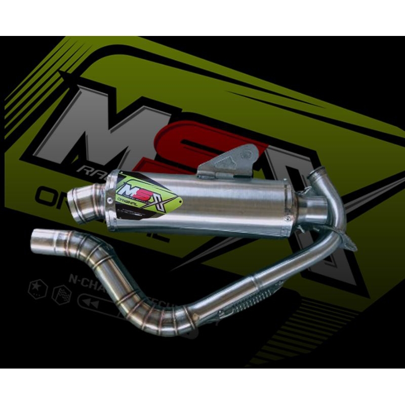 Knalpot msx racing original costum best3 inlet 38 buat mio beat vario nmax aerox dll