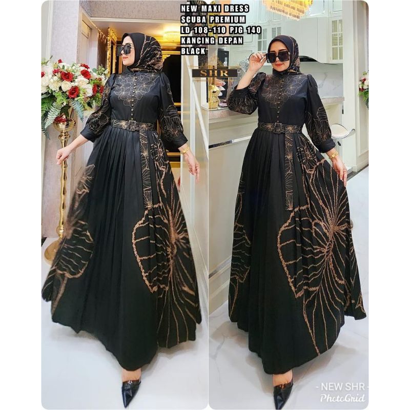 gamis scuba import SHR fashion wanita modern