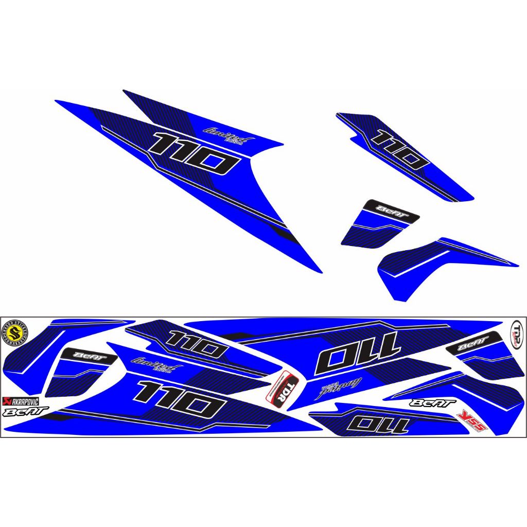 VARIASI STRIPING THAILOOK RACE HONDA BEAT OLD / VARIASI STIKER HONDA BEAT LAMA / CARBU VARIASI STIKE