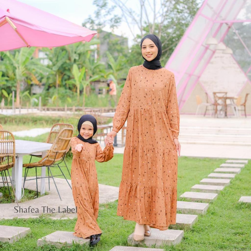GAMIS COUPLE IBU DAN ANAK MOTIF BUNGA BY SHAFEA THE LABEL - GAMIS COUPLE IBU DAN ANAK MOTIF BUNGA BA