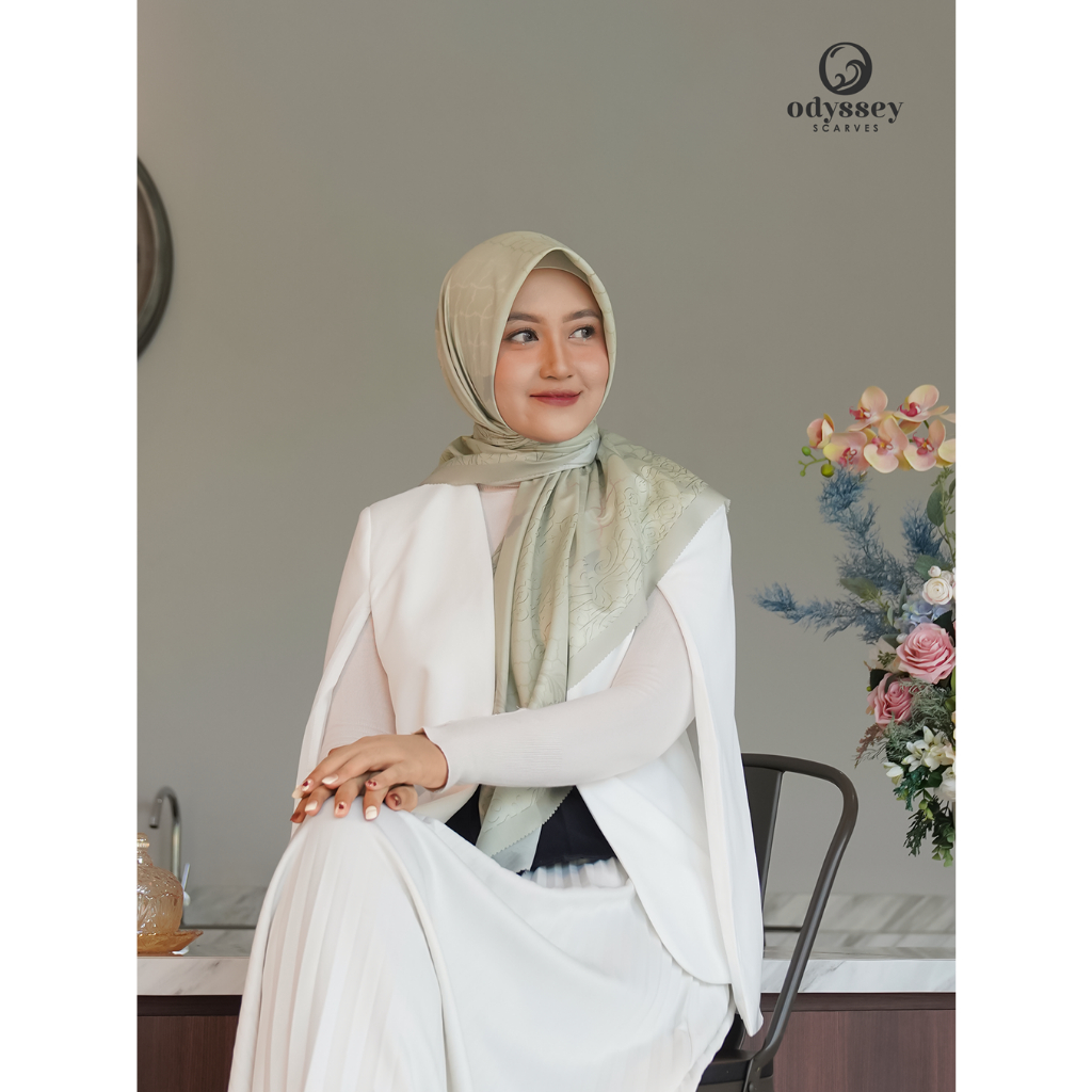 Hijab Segiempat - Terate Scarf Sage - Odyssey