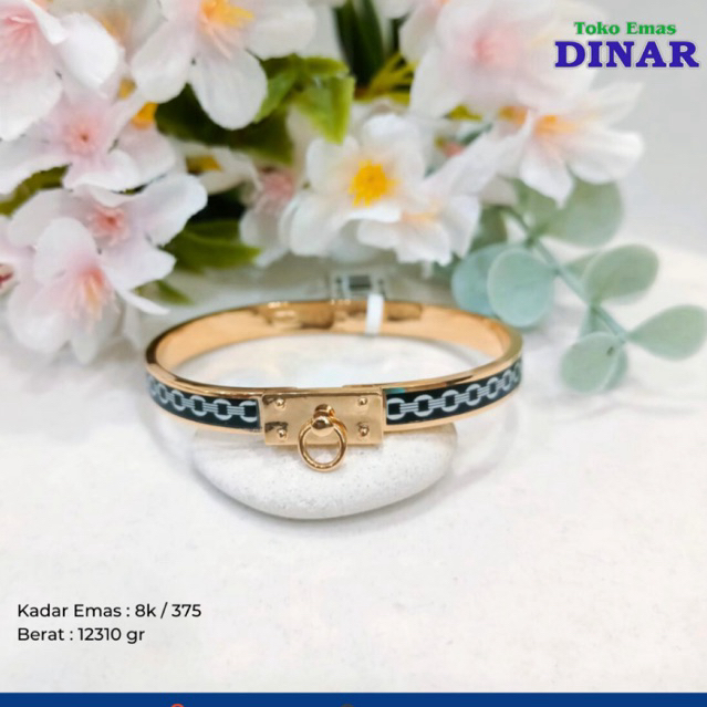 GELANG OVAL CAT SLEP -EMAS MUDA -8K/375