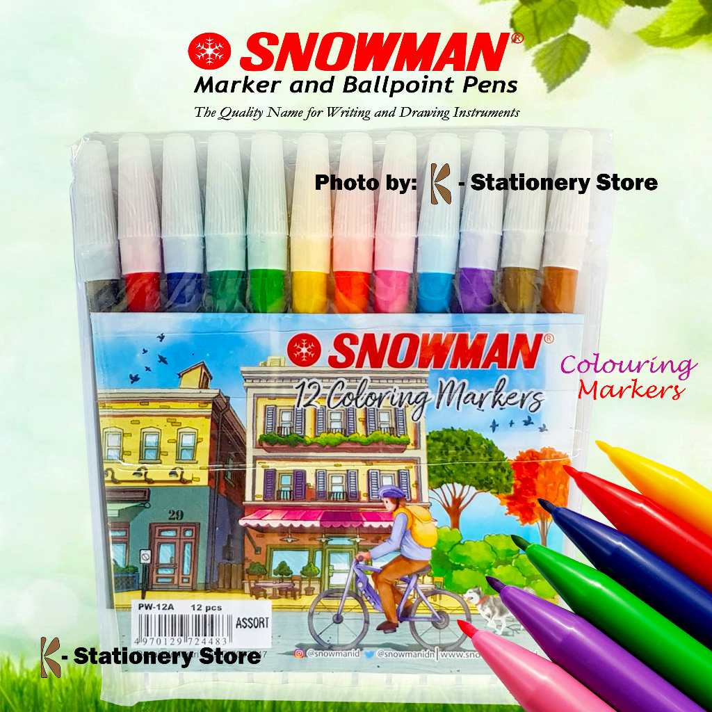 

Spidol Kecil Snowman Set – 12 Colours – Pencil Marker – Sign Pen – Spidol Snowman 12 Warna