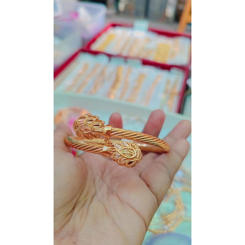 gelang lilit tinju lapisan emas Kuningan