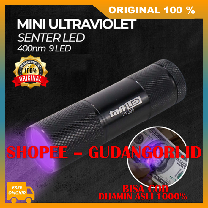 Mini Ultraviolet Senter LED Senter Mini 9 LED BELI 1 GRATIS 1 ORIGINAL