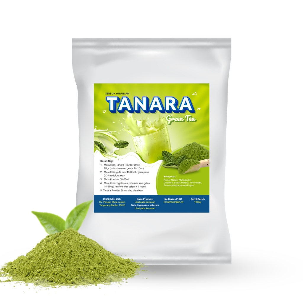 

Matcha Green Tea Powder 1Kg - Ice Blend Milkshake Bubuk Minuman Bubble Drink Aneka Rasa - Tanara Powder