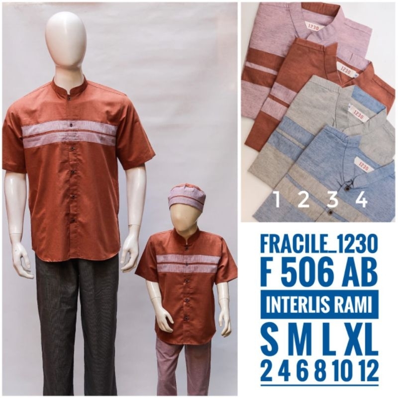 (F.506.AB) COUPLE KEM KOKO DEWASA AT DAN SET ANAK 2-16 THN • FRACILE_1230